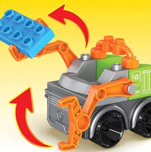 Fisher Price Mega Bloks Psi Patrol Zestaw Śmieciarka Rocky'ego GYH93 GYH93 - Klocki - miniaturka - grafika 6