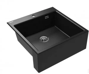 Deante ERIDAN Zlewozmywak granitowy 1-komorowy 60x60 Nero ZQE_N10K - Zlewozmywaki - miniaturka - grafika 3