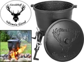 Kociołki - GierekHoff Kociołek emaliowany żeliwny Odlewnia GierekHoff GH 8010M garnek myśliwski 10L GH 8010M_3 - miniaturka - grafika 1