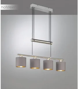 Trio Leuchten Garda lampa wisząca, metal, nikiel matowy/szary/złoty (305400441) - Lampy sufitowe - miniaturka - grafika 2