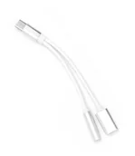 Adaptery i przejściówki - Adapter HF/audio + ładowanie Typ C - Jack 3,5mm WH F157-53321_20191112151858 - miniaturka - grafika 1