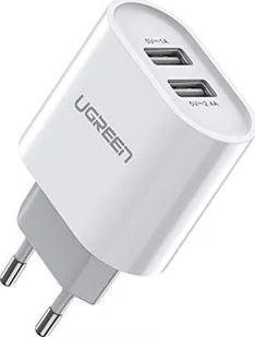 UGREEN Ugreen ładowarka 17 W 3,4 A adapter ładowania 2 porty USB, zasilacze, ładowarka naścienna z technologią Intelligent do iPhone'a 7 / 7Plus /6 / 6Plus / 5S / 5 / 4S, IPad Air, iPad mini, Galaxy S8 / S7 - Akcesoria do MP3 - miniaturka - grafika 2