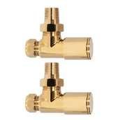 Zawory i kraniki - WARMTEC Zestaw zaworów kątowych do grzejnika Warmtec złoty - miniaturka - grafika 1
