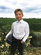 Koszulki sportowe męskie - Equi-Theme/Equit'M Equi-Theme/Equit'M 987133112 bawełniana koszula z długim rękawem, biała, rozmiar uniwersalny 987133 - miniaturka - grafika 1