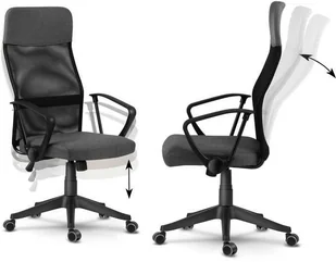 Fotel biurowy, krzesło biurowe Sofotel Fotel biurowy z mikrosiatki Sofotel Sydney ciemnoszary 2450 - Fotele i krzesła biurowe - miniaturka - grafika 10