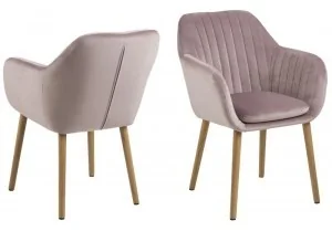 Fotel biurowy, krzesło biurowe Actona Krzesło Emilia Velvet dusty rose 121936 - Fotele i krzesła biurowe - miniaturka - grafika 2