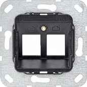 Wyłączniki światła i elektryczne - Gira 560300 Modular Jack 3, 2-krotnie wspieranie pierścień - miniaturka - grafika 1