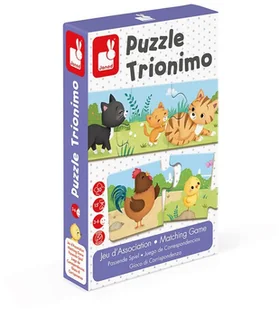 Janod Trzyczęściowe puzzle Zwierzęta i ich dzieci 30 elementów, - Klocki - miniaturka - grafika 13