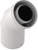 Piece i kotły grzewcze - Spiroflex Kolano 2-ścienne  białe 90 st. - miniaturka - grafika 1
