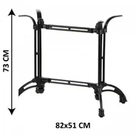 Stoły i stoliki do biura - STEMA - SH Prostokątna podstawa stolika żeliwna SH-5027/B, (stelaż stolika), kolor czarny SH5027B/52X81/71/01 - miniaturka - grafika 1