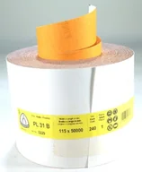 Materiały ścierne - Klingspor pl31b-3229 papier ścierny  na rolce, 115 MM, K 240, 50 m, E 447 147 PL31B-3229 - miniaturka - grafika 1
