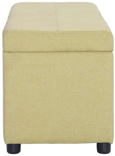 vidaXL Ławka ze schowkiem, 116 cm, zielona, poliester vidaXL - Ławki do przedpokoju - miniaturka - grafika 4