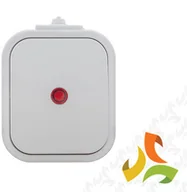 Wyłączniki światła i elektryczne - Abex B2 IP54 Wyłącznik 1 pojedynczy 1-biegunowy podświetlany n/t 10A 250V WNT-1B2/S biały WNT-1B2/S biały/ABX - miniaturka - grafika 1