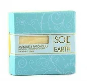 Mydła - Soiland Earth Ręcznie robione w Indiach mydło 100% VEGAN Jaśmin i Paczuli, 100g Soil&Earth - miniaturka - grafika 1