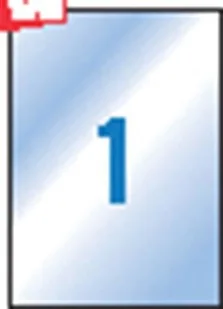 Apli Etykiety poliestrowe 210x297mm, prostokątne, transparentne 20 ark. AP1225 - Etykiety do drukarek - miniaturka - grafika 2