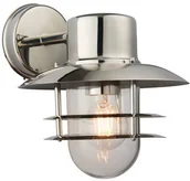 Lampy ogrodowe - Endon Ścienna LAMPA industrialna JENSON  Endon zewnętrzna OPRAWA elewacyjna outdoor IP44 przezroczysta stal polerowana 74703 - miniaturka - grafika 1