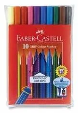 Faber-Castell Flamastry Grip 10 kolorów w etui 155310 FC - Flamastry - miniaturka - grafika 2
