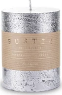 Świece - Art Pol Pol Pl Srebrny Świeca Rustic Metalic Walec Mały 143625 - miniaturka - grafika 1
