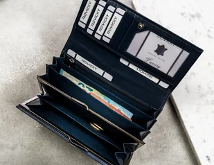 Cavaldi 4U Elegancki, podłużny portfel damski z klapą na zatrzask - Portfele - miniaturka - grafika 10