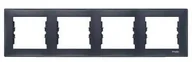 Klawisze i ramki - Schneider SEDNA Ramka poczwórna pozioma grafitowa SDN5800770 - miniaturka - grafika 1