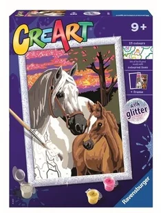Ravensburger Malowanka CreArt Konie i Zachód Słońca 20052 20052 - Zabawki kreatywne - miniaturka - grafika 2