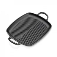 Patelnie - Le Creuset Signature Patelnia grillowa czarna wymiary: 30x27 cm 20201300000422 - miniaturka - grafika 1