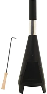 VidaXL Lumarko Piecyk ogrodowy z pogrzebaczem, 38x38x122 cm, stalowy! 313355 VidaXL - Paleniska ogrodowe - miniaturka - grafika 2