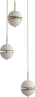 Lampy sufitowe - KKS LAMPA wisząca modernistyczna OPRAWA zwis LED 36W 3000K kule kaskada złota biała KKSMP0094-3 - miniaturka - grafika 1