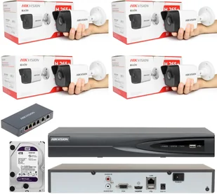 HIKVISION Zestaw do monitoringu IP 4 Kamery 2Mpx Full HD + Switch POE - Zestawy do monitoringu - miniaturka - grafika 11
