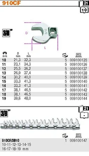 Beta GŁOWICA 3/8"- KLUCZ PŁASKI 16MM 910CF/16 - Klucze i nasadki - miniaturka - grafika 2