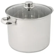 Garnki - Crealys crealys 502383 garnek 9 L ze stali nierdzewnej  24 cm z pokrywką szklaną 502383 - miniaturka - grafika 1