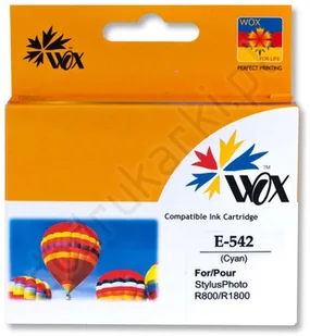 Wox Epson T0542 zamiennik tusz cyan do Stylus Photo R800 R1800 - 18.2ml - Tusze zamienniki Wox Epson T0542 zamiennik tusz cyan do Stylus Photo R800 R1800 - 18.2ml - Tusze zamienniki - miniaturka - grafika 1