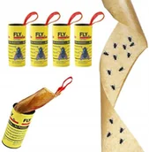 Zwalczanie i odstraszanie szkodników - Lep Na Owady Muchy Pułapka Lepowa Taśma 4 Rolki - miniaturka - grafika 1