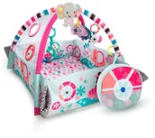 Maty edukacyjne - Kids II Bright Starts, plac zabaw Słonik Pink z piłeczkami - miniaturka - grafika 1