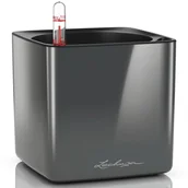 Donice - Lechuza Donica stołowa CUBE Glossy 14 ALL-IN-ONE, kolor węgla, połysk - miniaturka - grafika 1