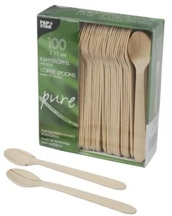 PAPSTAR GmbH Daimlerstraße 4-8 DE 53925 Kall Łyżeczka do kawy drewniana 11cm " PURE" (100 sztuk) (karton=10 opakowań) 10085 - Naczynia i sztućce jednorazowe - miniaturka - grafika 2