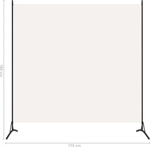 vidaXL Parawan 1-panelowy, biały, 175 x 180 cm vidaXL - Parawany - miniaturka - grafika 5