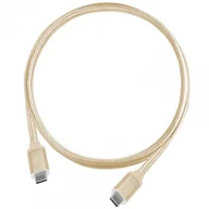 Kable USB - Silverstone SST-CPU06G-500 obustronny kabel USB Type-C do USB Type-A [F] pokryty nylonem wytrzymałyl 0.5m złoty 52039 - miniaturka - grafika 1