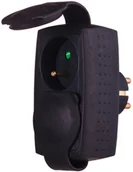 Przedłużacze i rozgałęźniki - Legrand Rozgałęźnik gumowy z pokrywką 2x2P+Z 16 A czarny - miniaturka - grafika 1