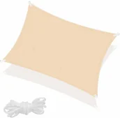 Parasole ogrodowe - Springos Żagiel przeciwsłoneczny prostokątny 4x3m beżowy SN1034 - miniaturka - grafika 1