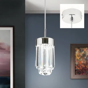 Orion Lampa wisząca Prism, szkło kryształ, 10cm, chrom - Lampy sufitowe - miniaturka - grafika 7
