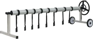 vidaXL Rolka zwijająca pokrycie basenu ze stalową podstawą - Akcesoria do basenów - miniaturka - grafika 4