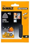 Materiały ścierne - DeWalt zestaw 5szt. trójkątnych siatek szlifierskich DELTA do drewna, metalu, PVC, granulacja 240, 93x93x93mm, [DTM3095-QZ] - miniaturka - grafika 1