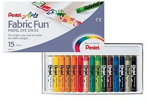 PENTEL 15 kolorów Pastele do malowania tkanin - Przybory szkolne - miniaturka - grafika 2