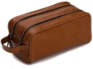 Kosmetyczki, organizery i kuferki - Kemer Kosmetyczka skórzana SK02 Jasny Brąz 9557-0 - miniaturka - grafika 1