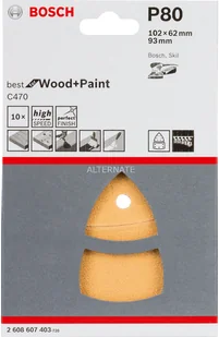 Bosch Papier ścierny Wp PSM 160 G80 10szt. 2608607403 - Materiały ścierne - miniaturka - grafika 4
