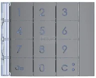 Akcesoria do domofonów i wideodomofonów - Bticino SFERA: Plakietka modułu klawiatury - Stalowoszara Legrand 353003 353003 - miniaturka - grafika 1