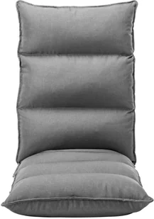 vidaXL Składane krzesło podłogowe, jasnoszare, tkanina vidaXL - Pufy i podnóżki - miniaturka - grafika 2