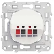 Gniazdka elektryczne - Schneider Gniazdo podtynkowe głośnikowe podwójne Odace S520488 białe - miniaturka - grafika 1