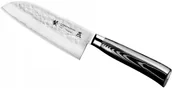 Noże kuchenne - Tamahagane Tsubame Black Nóż Santoku 12cm - miniaturka - grafika 1
